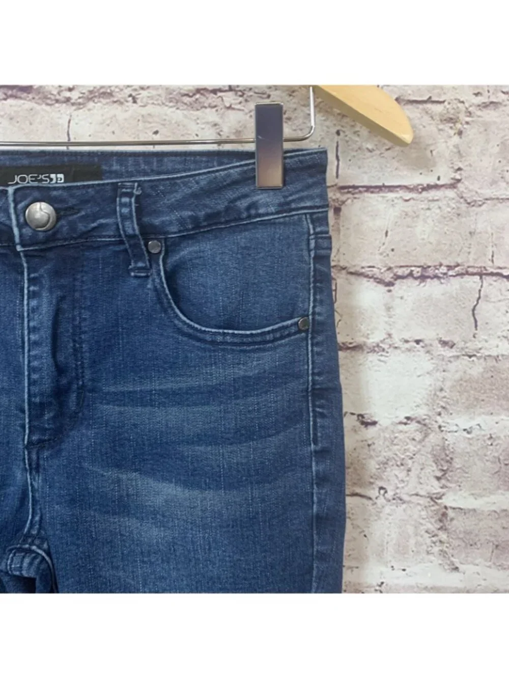 Joe’s Skinny Medium Wash Mid Faded Rise Denim Jeans